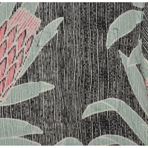 Caribbean Gray Hawaiian Camp Shirt Size XL Silk Blend Resort Beach - Picture 5 of 10